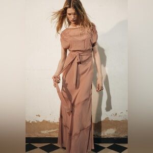 Zara Dusty Rose Maxi Dress